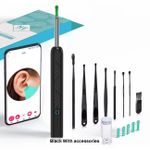 product_image_name-Generic-Smart Visual Ear Cleaner With Camera & LED Light – Ear Wax Removal Tool Kit With Accessories. Black and White-7
