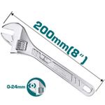 product_image_name-TOTAL-THT101083 Adjustable wrench Length:200mm(8")-2
