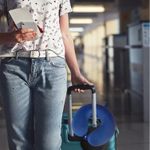 product_image_name-Generic-U-Shaped Memory Foam Neck Pillow – Soft, Ergonomic Travel Support light blue-2