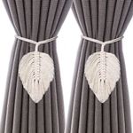 product_image_name-Generic-2-Pack Curtain Tiebacks, Bohemian Style Braided Ropes - White-2