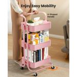 product_image_name-Generic-Heavy gauge 3 layer mesh tray metallic trolley rack-pink-2