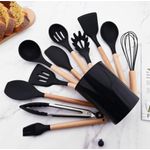 product_image_name-Generic-Silicone Non Stick Cooking Spoon Set,Silicon Heat Resistant Kitchen Cooking Utensils , Silicone Kitchen Spoon set,  silicon spoon set-1