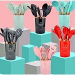 product_image_name-Generic-Silicone Non Stick Cooking Spoon Set,Silicon Heat Resistant Kitchen Cooking Utensils , Silicone Kitchen Spoon set,  silicon spoon set-6