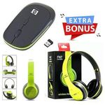 HP BEST Wireless Mouse -Black + Free P47 Bluetooth  STRONG BASS Headphone