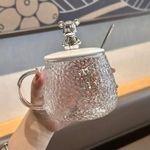 product_image_name-Generic-2 Pcs Borosilicate Glass Cup With Lid -1