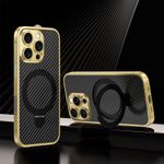 product_image_name-Generic-Gold Carbon Fiber Case With Stand Ring MagSafe For IPhone 13 Pro Max - Premium Protection & Functionality-1