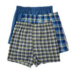 product_image_name-Fashion-3-pcs Men's Checked Cotton Boxers-1