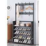 product_image_name-CYFAZA-5-Tier Metal Shoe Rack Hat Rack, Entryway Storage Organizer-1
