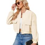 Women's Cropped Bomber Jacket