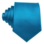product_image_name-Fashion-Solid teal blue necktie with cufflinks and pocket square -2