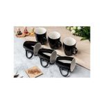 product_image_name-Generic-6-Piece Black Ceramic Mug Set with Chrome Stand + White & Silver Thermos Flask-2