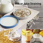 product_image_name-Generic-Cheese Cloth Bag with Drawstring Unbleached Reusable Cotton Bag for Straining Nut milk, Soy Milk, Yogurt, Cold Brew, Coffee, Tea, Juice, Almond Milk, Masala Potli, Spice, Paneer, Curd, Sprouting Beans, Dumpling Fillings Strainer Fine Mesh Cheesecloth Bag-5