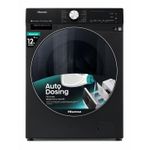 Hisense WD5S1245BB Washer And Dryer 12KG/8KG – Front Load, Inverter Motor, Steam Wash, Fully Automatic – Black