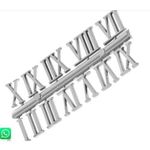 Resin Clock numbers Roman -Silver
