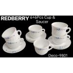 Red Berry 22cl 6pcs Cups & Saucers.