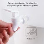 product_image_name-Generic-3.5L Beverage Dispenser, Square Plastic Ice Drink Rotatable Beverage Dispenser with Removable Faucets for Drinks Lemonade Juice for Indoor Outdoor Party Daily Use Restaurant-4