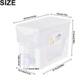 product_image_name-Generic-3.5L Beverage Dispenser, Square Plastic Ice Drink Rotatable Beverage Dispenser with Removable Faucets for Drinks Lemonade Juice for Indoor Outdoor Party Daily Use Restaurant-5
