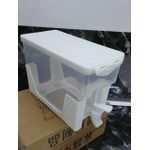 product_image_name-Generic-3.5L Beverage Dispenser, Square Plastic Ice Drink Rotatable Beverage Dispenser with Removable Faucets for Drinks Lemonade Juice for Indoor Outdoor Party Daily Use Restaurant-6