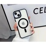 product_image_name-Generic-Black Acrylic Clear Back TPU Sides with Tactile Buttons and Magnet for Magsafe Back Cover Case for iPhone 13-1