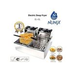 Nunix  Commercial Chips Fryer 6L Double Deep Fryer Potato Chip Fryer Electrical