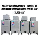 4 in 1 unbreakable rubber suitcase with double zipper