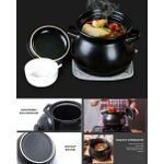 product_image_name-Generic- Black Ceramic Cooking Pot – Anti-Overflow, Non-Slip Base-3