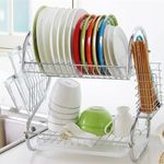2tier Stainless Steel Dish Rack - Silver