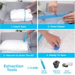 product_image_name-Generic-5pcs Space Saver Vacuum Storage Bags - Reusable Compression Bags for Clothes, Duvets, Bedding & Travel (80% More Space)-4