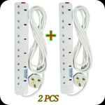 Power King 2 Power Extension Socket 3m Cable In 6 Way