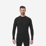 product_image_name-Wedze-Men's Warm, Comfortable Thermal Skiing Base Layer 100 - Black-1