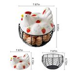 product_image_name-Generic-Stylish Metal Wire Egg Basket with Ceramic Chicken Cover & Handles-8