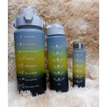 3 in 1 Motivational Water Bottle Set, Multicolor