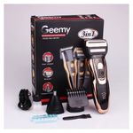 product_image_name-Geemy-3in1 Rechargeable Hair Clipper ,Shaver And Nose Trimmer Set-1