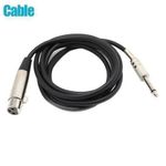 Classic 3 Pin XLR Female To 1/4" 6.35mm Mono Male Plug Audio Microphone Mic Adapter With Cable 2m