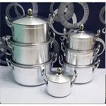 product_image_name-Tornado-14Pcs Heavy Stainless Aluminium Cooking Sufuria/ Cookware sets-2