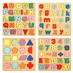 product_image_name-TOYS-Wooden Alphabet Puzzles & Number Counting Board  4 in 1 Set  Colorful ABC Capital/Lowercase Letters & Shapes-1