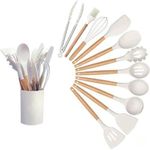 12pcs Silicone Spoons With Organizing Tin