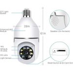 product_image_name-Generic-E27 Socket Lamp Holder HD 1080P 360 Panoramic CCTV Wifi IP Camera PTZ Bulb Camera-3