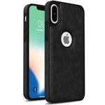 product_image_name-Generic-Black Full Hard Case Classic Soft PU Leather Cover Case For IPhone Xs-1