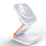 product_image_name-Generic-Samsung Galaxy S25 Ultra 30W 3 in 1 Foldable Charging Station Fast Magnetic Wireless Charger Stand For Phone, Airpods and Smartwatch - WHITE-2