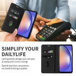 product_image_name-Generic-OnePlus 9R Premium Leather Flip Wallet Magnetic Cover Case, Protective Phone Cover with Card Slots, Kickstand and Magnetic Closure, Black-5