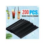 product_image_name-Generic-Disposable Black Plastic Straws for Parties and Weddings-2