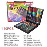 product_image_name-Generic-150 Pcs Colored Pencil Crayon Watercolors Drawing Set-2