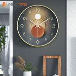 product_image_name-Generic-12 Inches Wall Clock Silent Quartz Clock Household - Decorative Painting-4