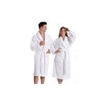 Bathrobe Long Shawl Collar Plush Robe- Unisex