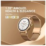  1.32” AMOLED, IP68 Smart Watch, Gold