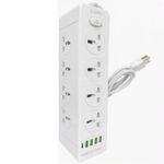 T-22PC 8-Power Socket Extension Tower with USB Charging