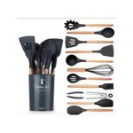 Silicone Heat Resistant Kitchen Cooking Utensils 12 Pcs Set