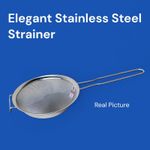 Elegant Steel Strainer 7" Premium High-Quality 7-Inch Stainless Steel Kitchen Strainer for Rinsing, Draining, Sieving, and Everyday Cooking Convenience