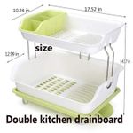 product_image_name-Generic-2-Layer Classy Dish Drainer – Stainless Steel & Plastic Kitchen Rack-2